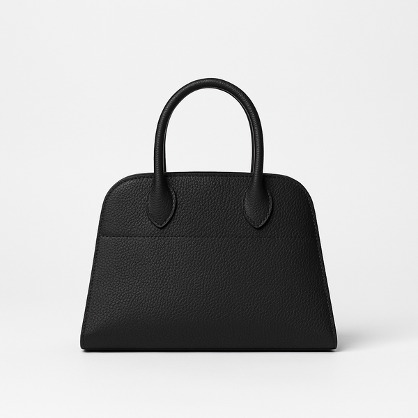 Ona - Leather Handle Bag Black